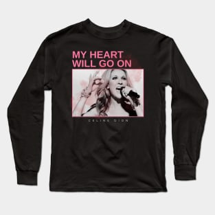 my heart will go on - vintage minimalism Long Sleeve T-Shirt